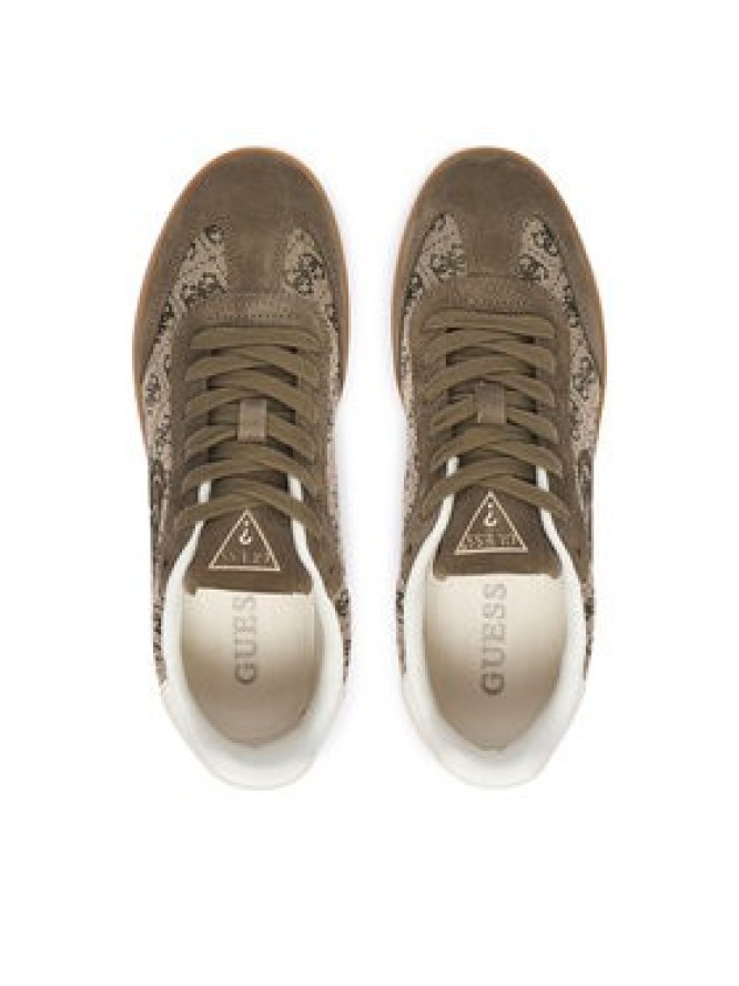 Guess Sneakersy FLTJAC LEA12 Khaki