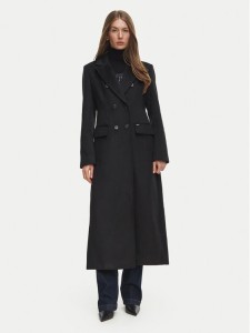 Guess Płaszcz wełniany W6BL49 W4129 Czarny Regular Fit