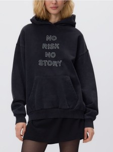 Bluza z napisami - czarny