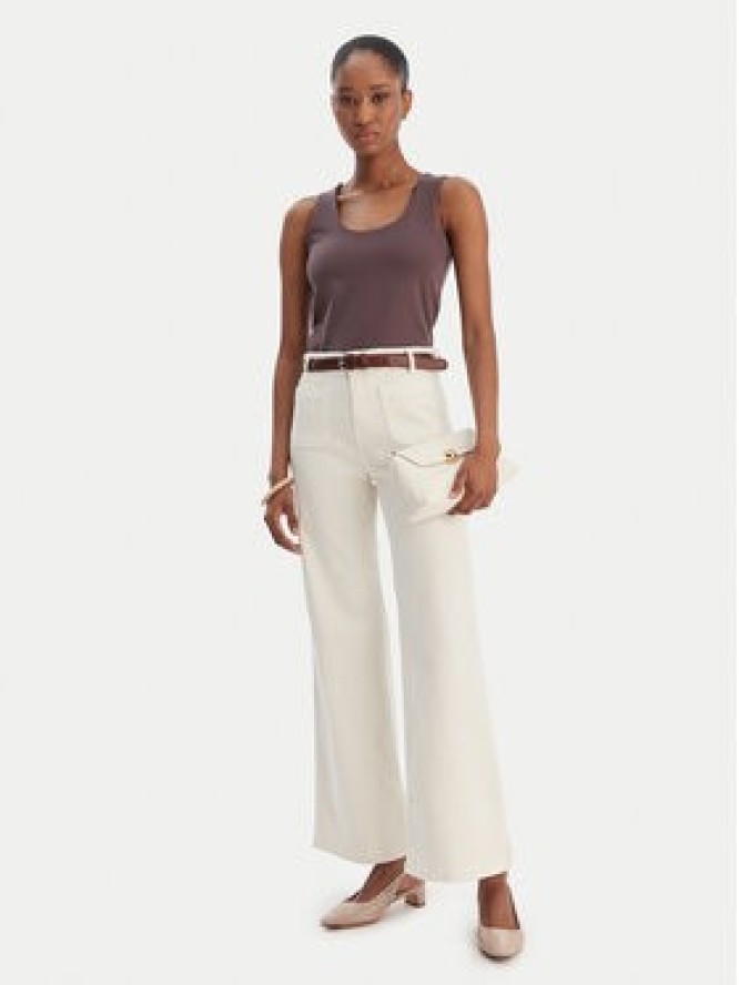 Marella Spodnie materiałowe Baschi 2615131251 Écru Regular Fit