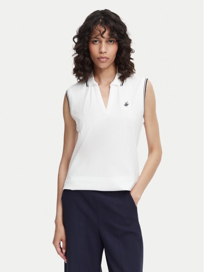 Beverly Hills Polo Club Polo P-SS26W-P0022 Biały Regular Fit