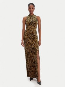 Guess Sukienka wieczorowa W6RK10 KA652 Beżowy Regular Fit