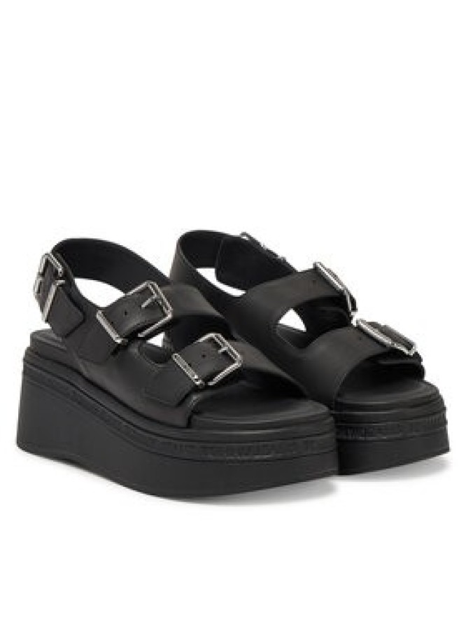 Tommy Jeans Sandały Tjw Wedge Sandal EN0EN02774 Czarny