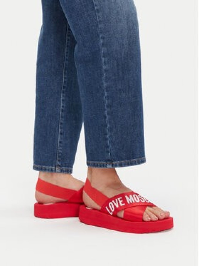 LOVE MOSCHINO Sandały JA16214G0MIX5500 Czerwony