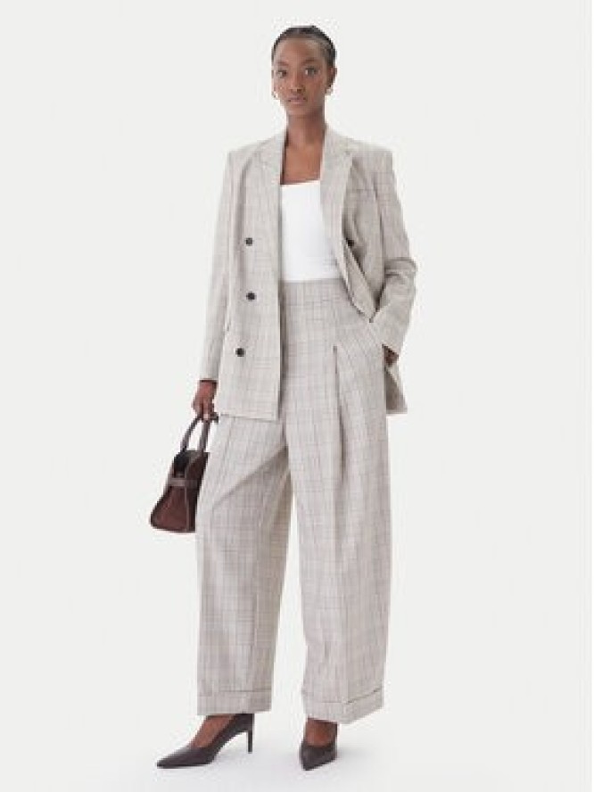 BOSS Spodnie materiałowe Telda1 50553949 Beżowy Oversize