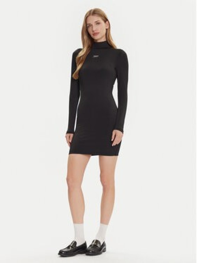 Tommy Jeans Sukienka codzienna Silver Script DW0DW21504 Czarny Slim Fit