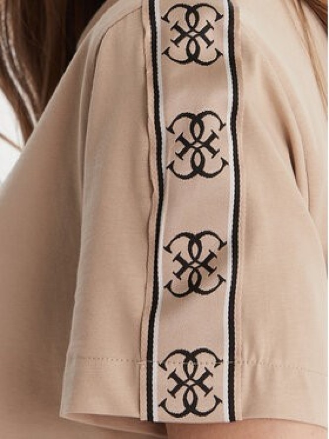 Guess T-Shirt V3RI08 I3Z14 Beżowy Relaxed Fit