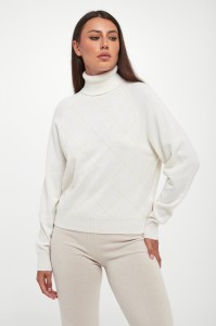 Golf damski wełniany z jedwabiem PESERICO