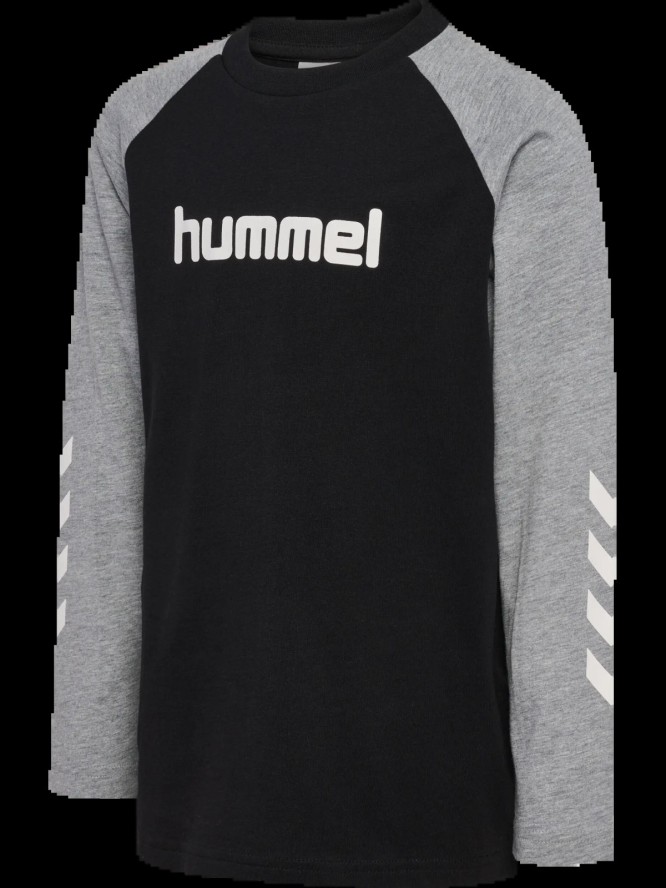 hummel hmlJR Koszulka z długim rękawem z bawełny organicznej – logo
