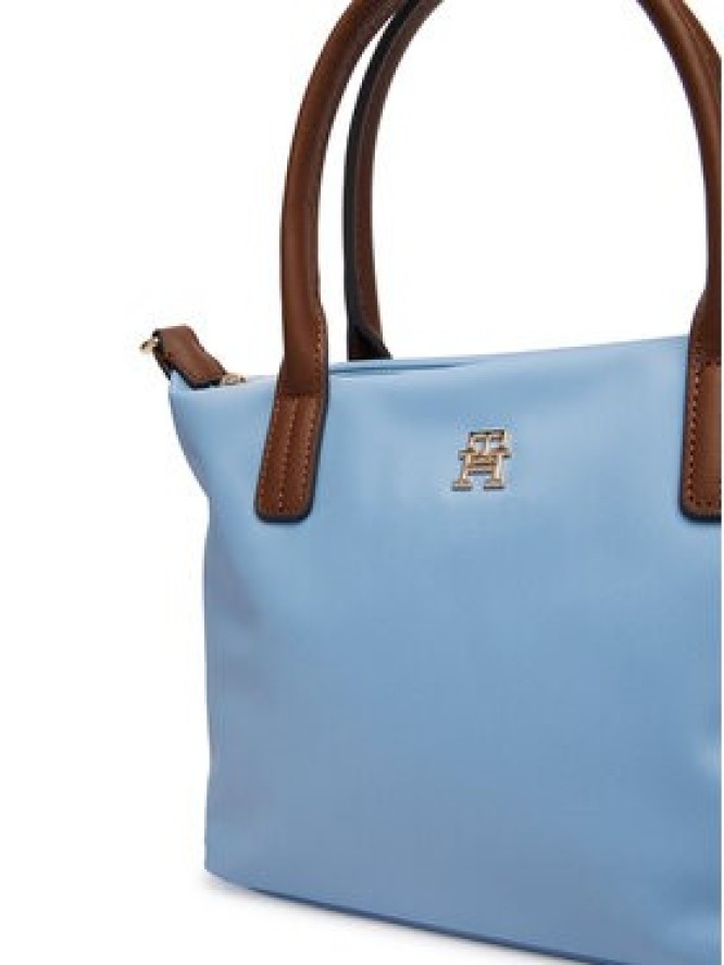 Tommy Hilfiger Torebka Popette Mini Tote AW0AW17709 Błękitny
