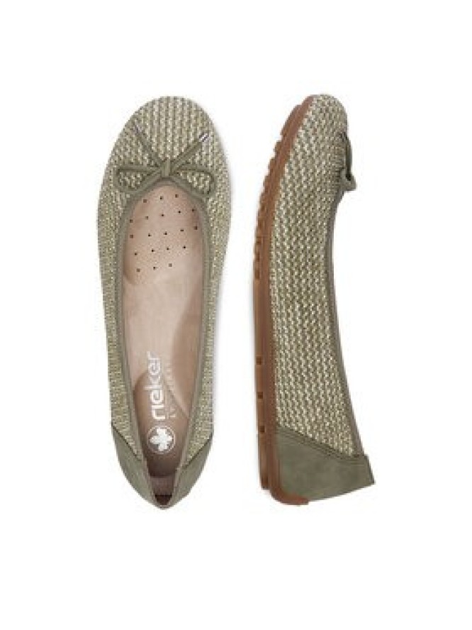 Rieker Baleriny CEO-43850-52 Zielony