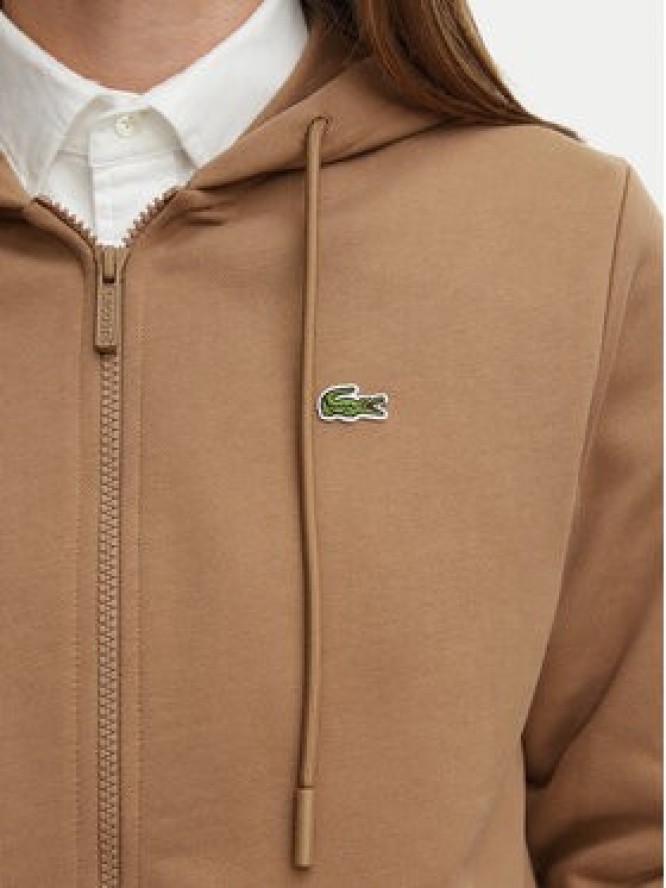 Lacoste Bluza SF5256 Brązowy jasny Regular Fit