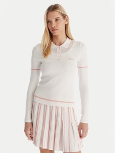 Guess Polo V5GP00Z3D60 Biały Slim Fit