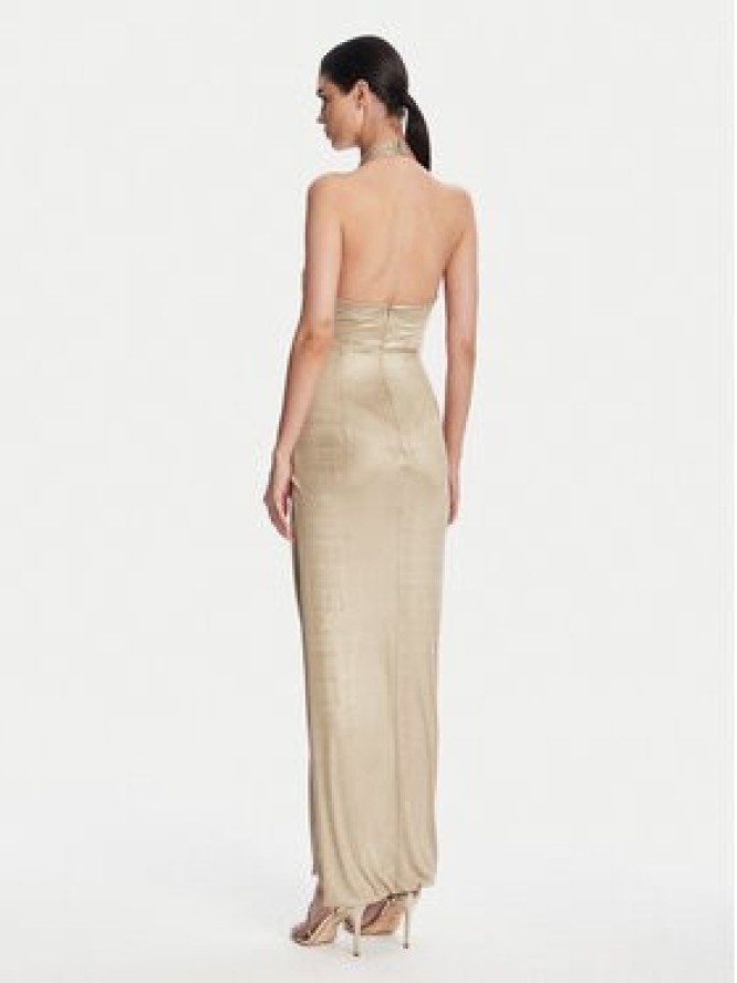 Fracomina Sukienka wieczorowa FQ25SD3002W798T4 Złoty Slim Fit