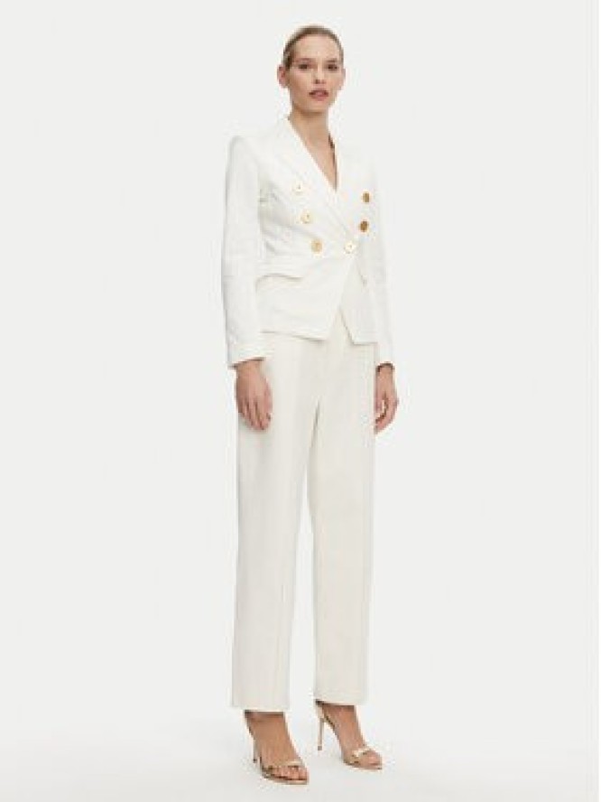 Balmain Marynarka DF1SG170DB69 Biały Slim Fit