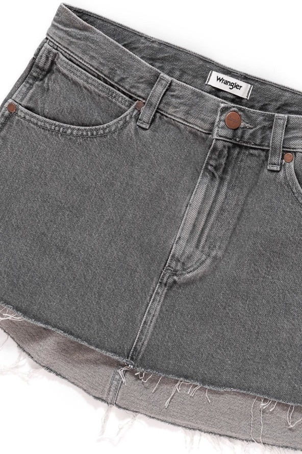 SPÓDNICA JEANSOWA WRANGLER RETRO SKIRT GREY MULES W241RJ24R 112127920