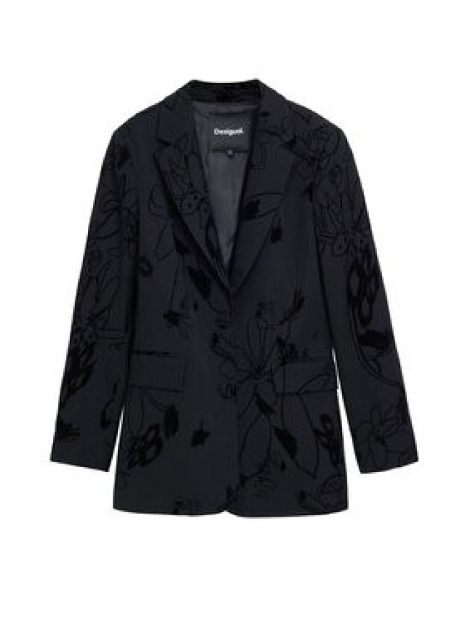 Desigual Marynarka Flockarty 25WWEW19 Czarny Regular Fit