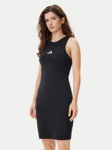 adidas Sukienka codzienna Future Icons Small Logo JE0199 Czarny Slim Fit