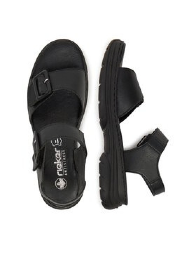 Rieker Sandały 66680-00 Czarny