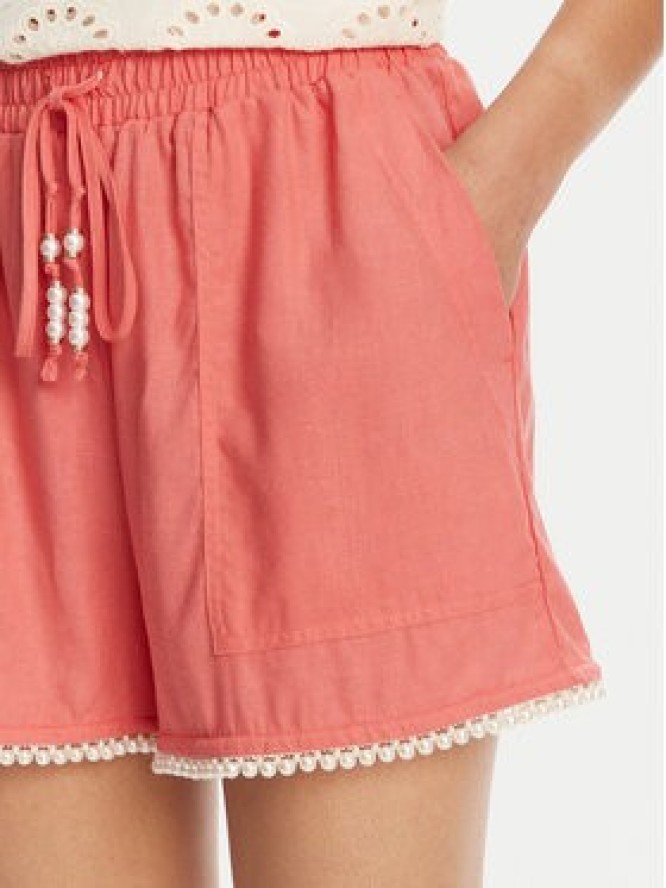 TWINSET Szorty materiałowe 251LM2QGG Koralowy Regular Fit