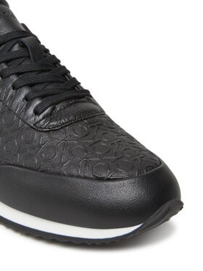 Calvin Klein Sneakersy Runner Lace Up Mono Pu HW0HW02574 Czarny