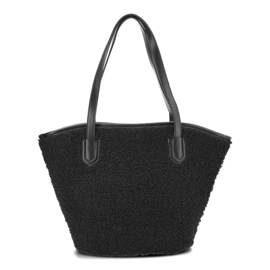 Czarna Torebka Big Star 2w1 Damska Shopperka + Kosmetyczka