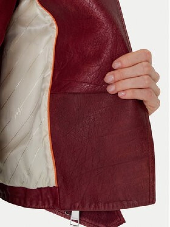 BOSS Kurtka skórzana C_Sadora 50543026 Bordowy Regular Fit