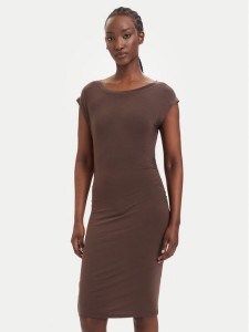 Vero Moda Sukienka koktajlowa Sarah 10346941 Brązowy ciemny Slim Fit