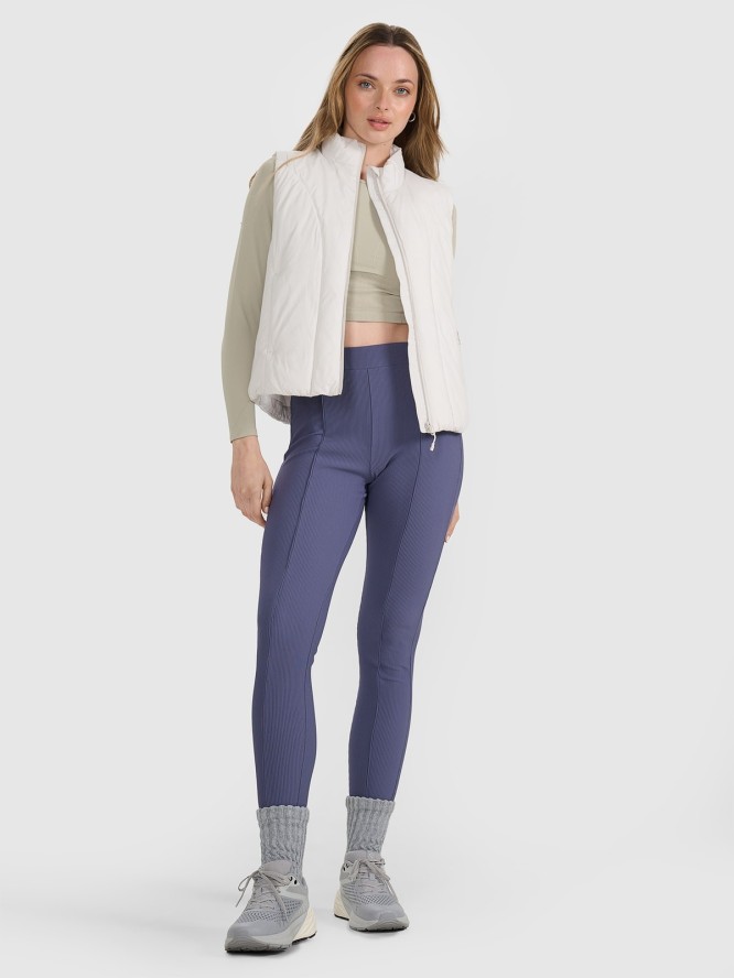 4F Bezrękawnik puchowy z wypełnieniem syntetycznym damski - szary M