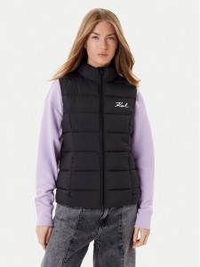 KARL LAGERFELD Bezrękawnik A1W15048 Czarny Regular Fit