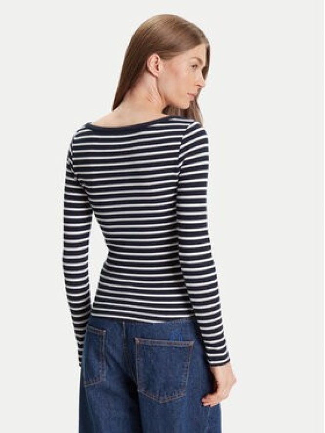 Tommy Jeans Bluzka Henley DW0DW20903 Granatowy Slim Fit