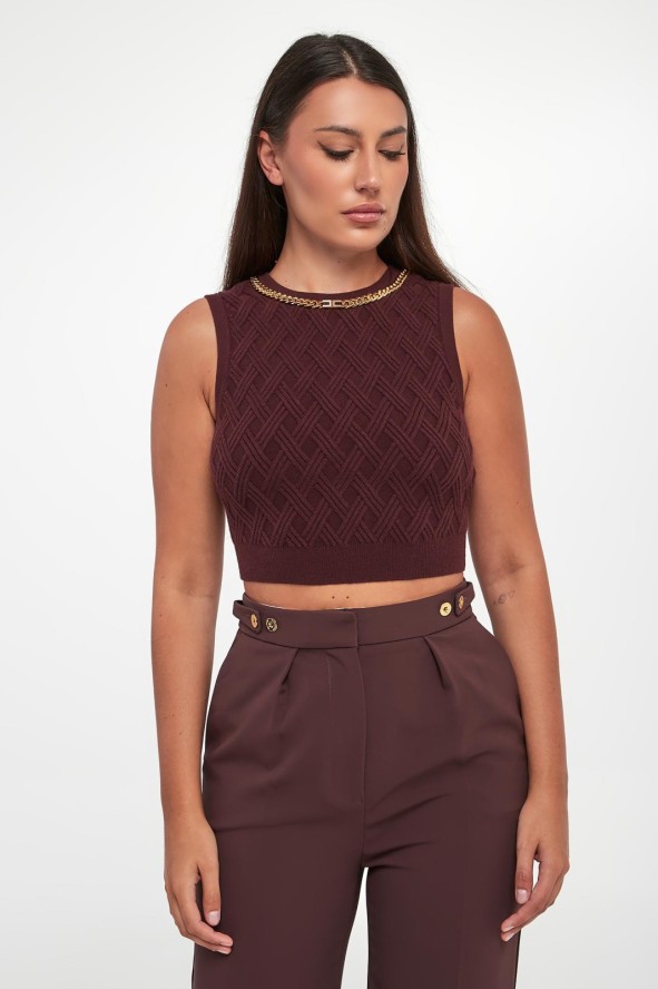 Top damski z łańcuchem ELISABETTA FRANCHI