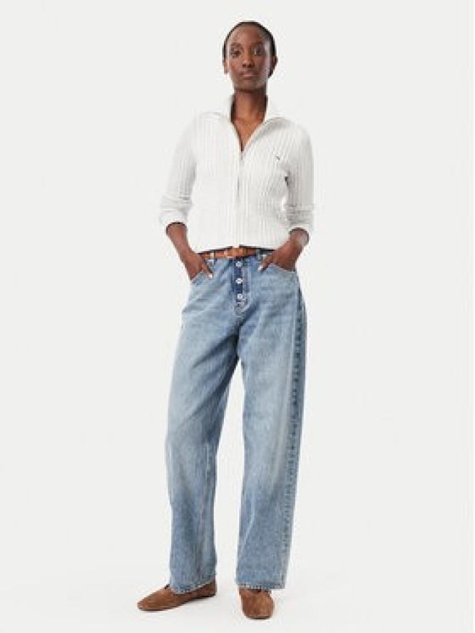 Tommy Jeans Kardigan DW0DW23355 Szary Slim Fit