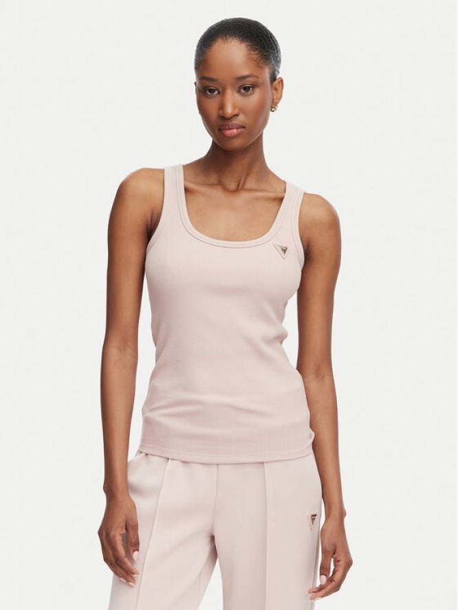 Guess Top V4YP06 K8RT2 Różowy Slim Fit