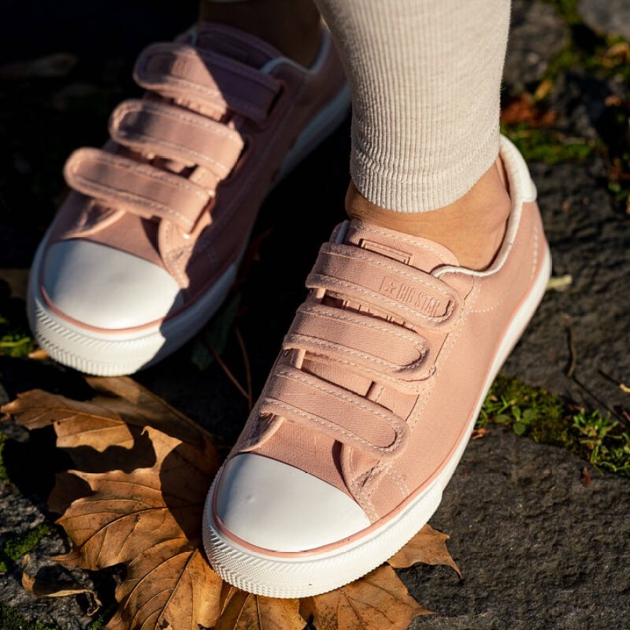 Różowe Trampki Big Star Modne Buty Damskie