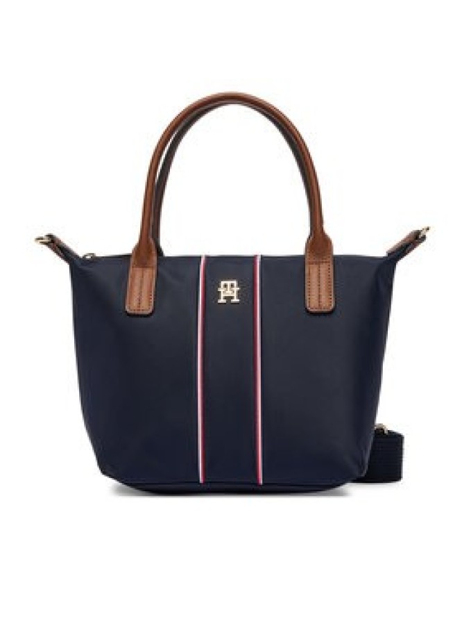 Tommy Hilfiger Torebka Popette Mini Tote Corp AW0AW17707 Granatowy