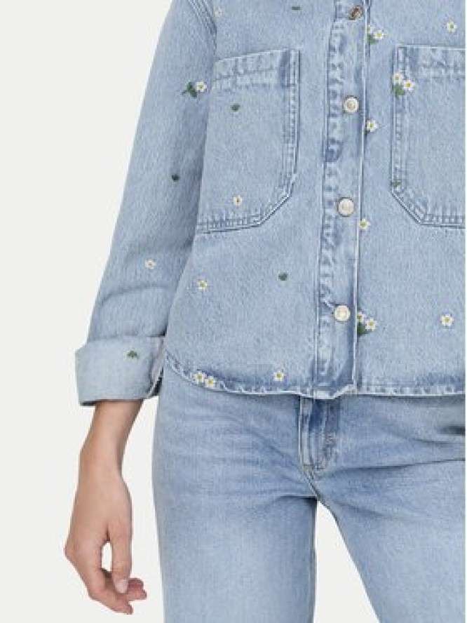 ONLY Koszula jeansowa Cassie 15349520 Niebieski Oversize