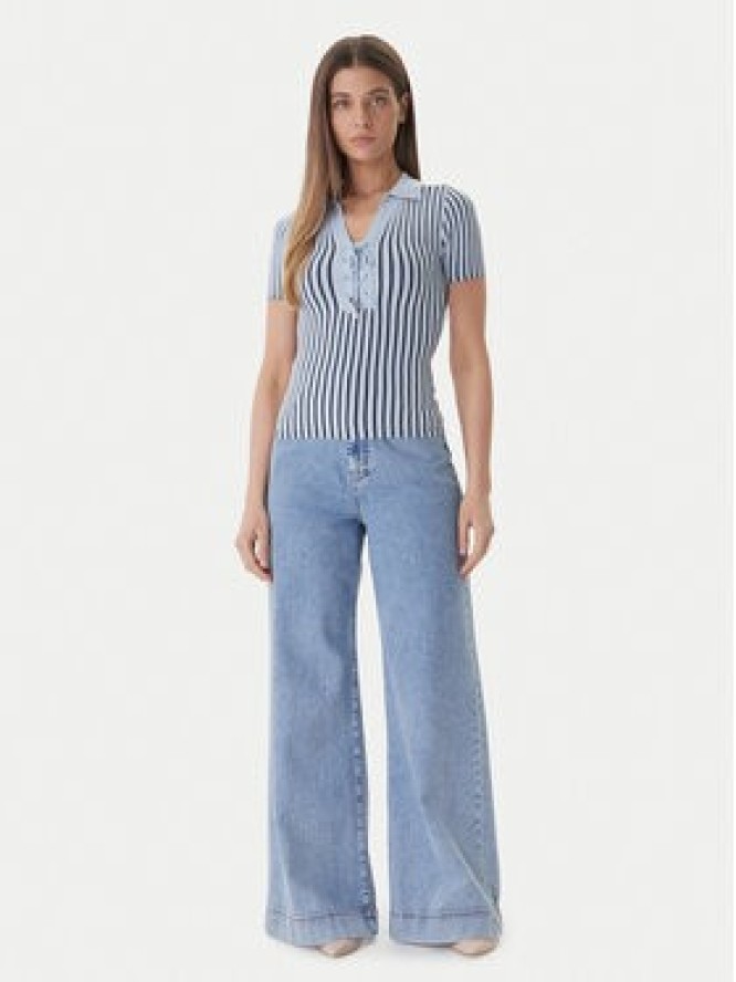 Guess Sweter W6GR09 Z0590 Błękitny Regular Fit