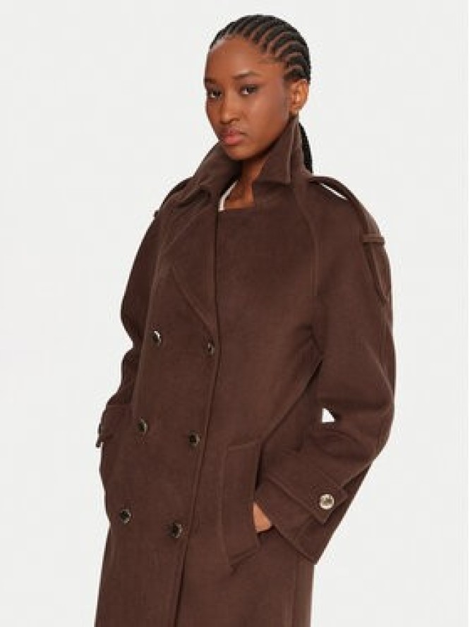 Rinascimento Płaszcz przejściowy CFC0125809003 Brązowy Regular Fit