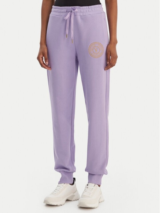 Versace Jeans Couture Spodnie dresowe 80HAAT02 CF01T Fioletowy Regular Fit