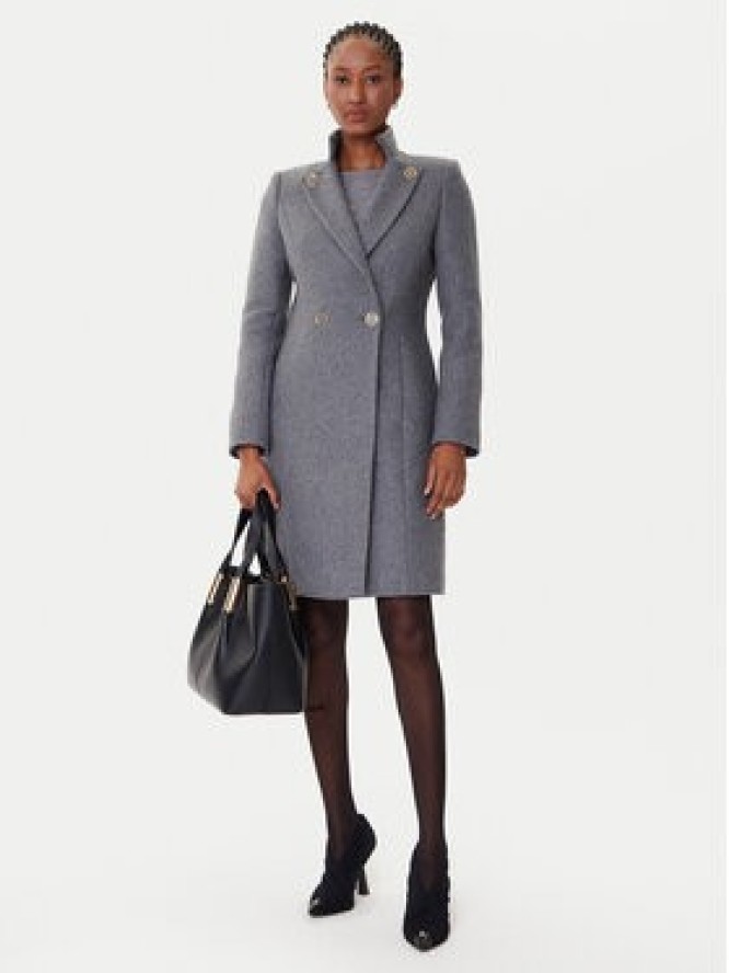 Rinascimento Płaszcz wełniany CFC0126218003 Szary Regular Fit