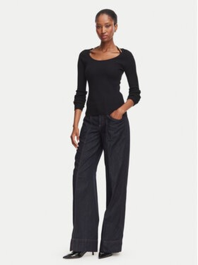 Guess Jeans Jeansy W6YA05 D1179 Granatowy Wide Leg