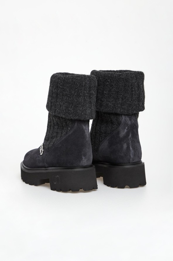 Botki damskie skóra zamszowa CESARE CASADEI