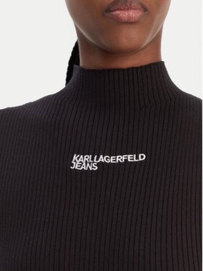 Karl Lagerfeld Jeans Sukienka dzianinowa B1W13041 Czarny Slim Fit