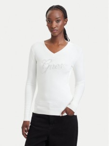 Guess Sweter W6YR29 Z0977 Kremowy Regular Fit