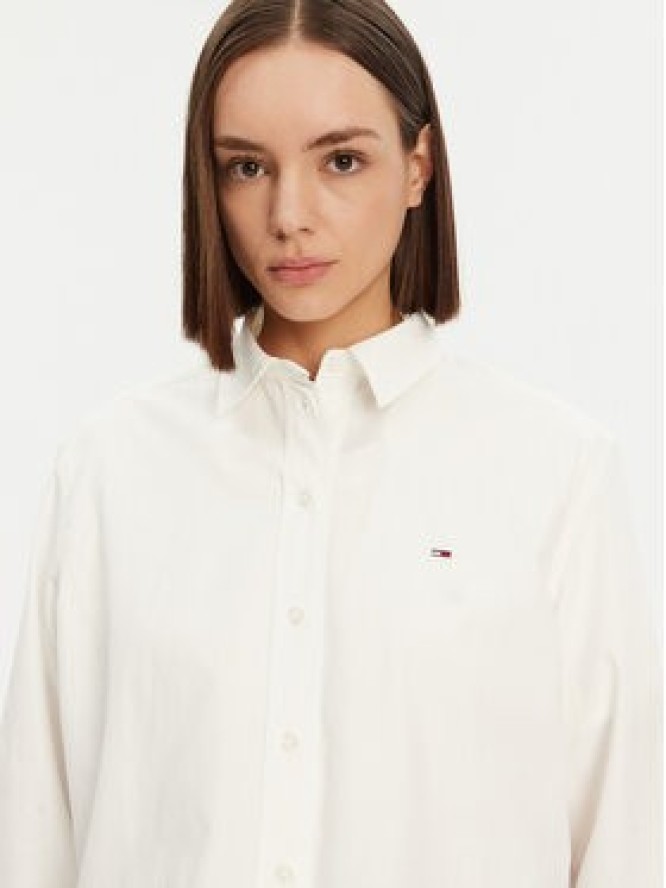 Tommy Jeans Koszula DW0DW19354 Biały Relaxed Fit