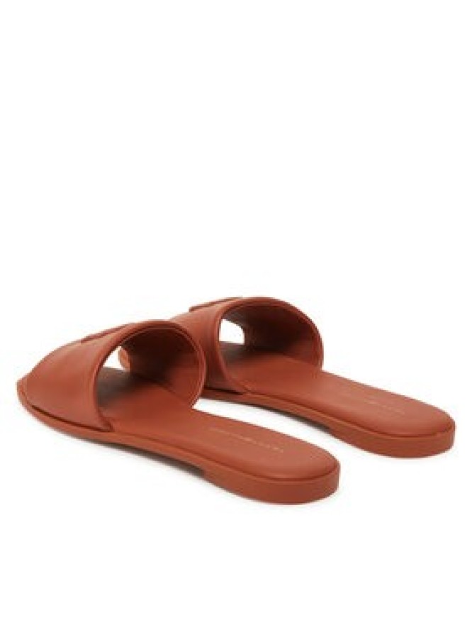 Tommy Hilfiger Klapki Th Logo Hardware Leather Mule FW0FW08806 Brązowy