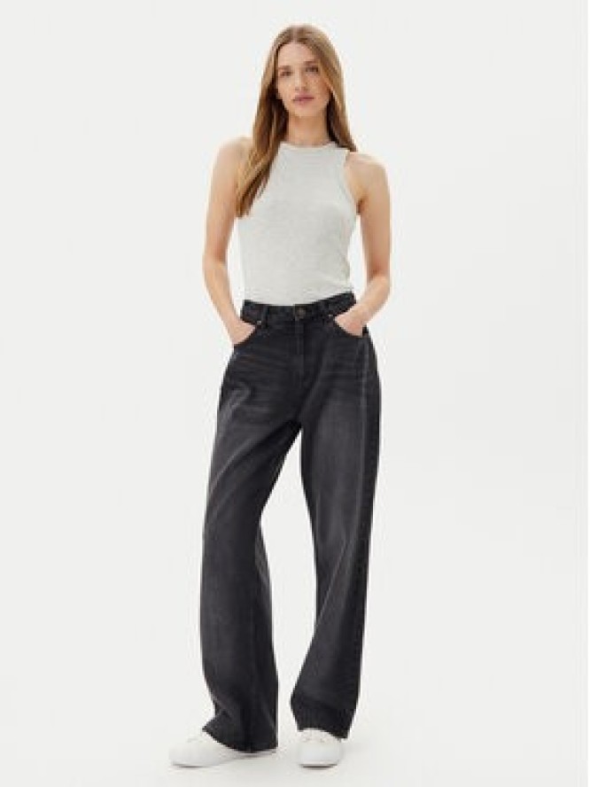 Pieces Top May 17154480 Szary Slim Fit