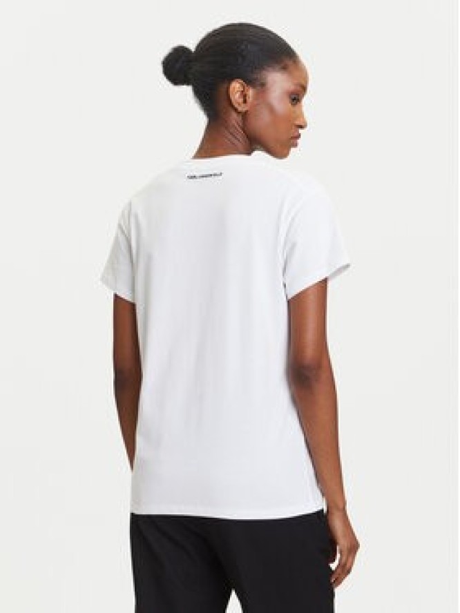 KARL LAGERFELD T-Shirt A3W17104 Biały Regular Fit