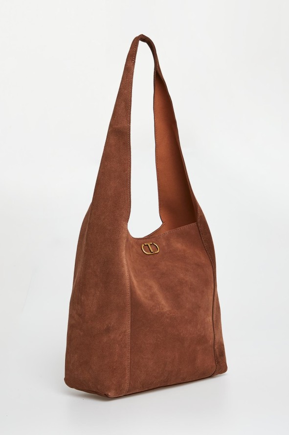Torebka damska zamszowa hobo TWINSET